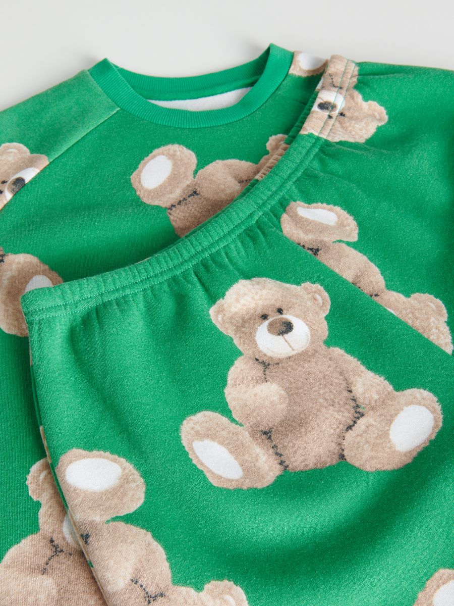 Two piece pyjama set with teddy bear pattern - green - RESERVED - 6