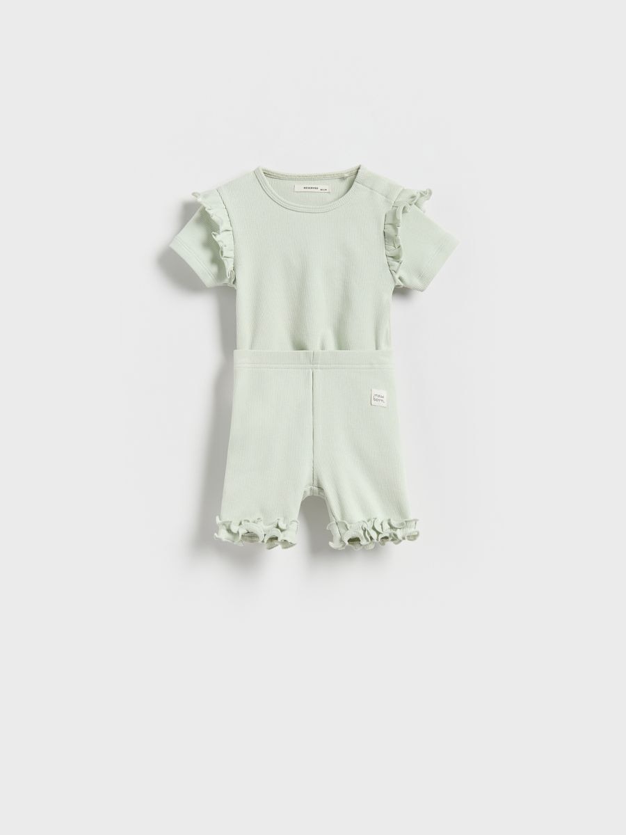 Ensemble en coton majoritaire - vert pâle - RESERVED - 2
