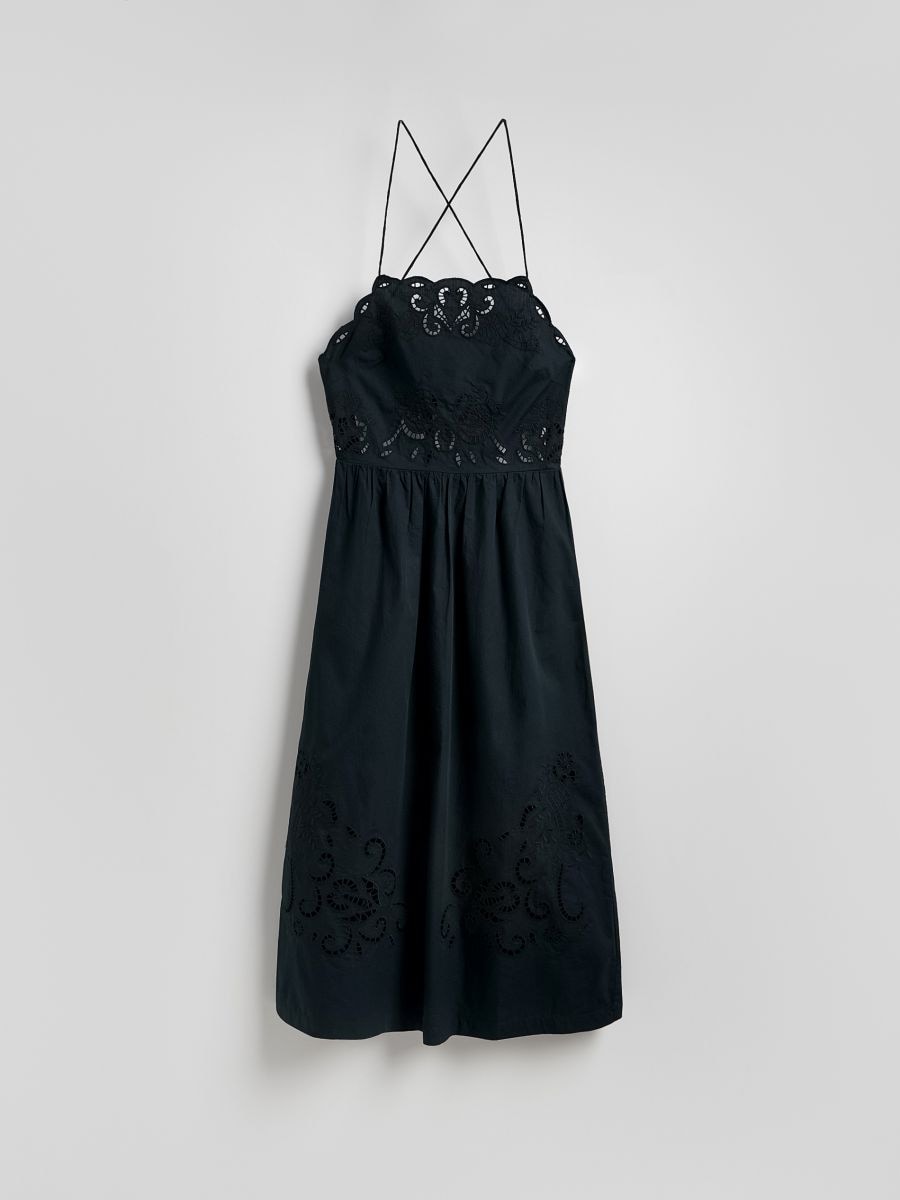 Dress with openwork pattern - black - RESERVED - 6