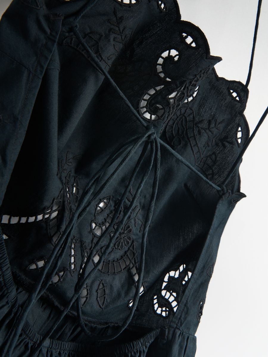 Dress with openwork pattern - black - RESERVED - 7