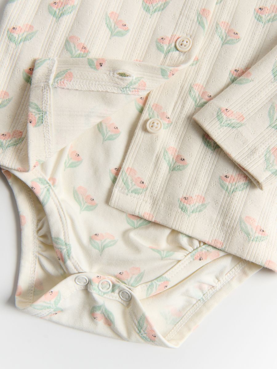 Ensemble en coton majoritaire - crème - RESERVED - 4