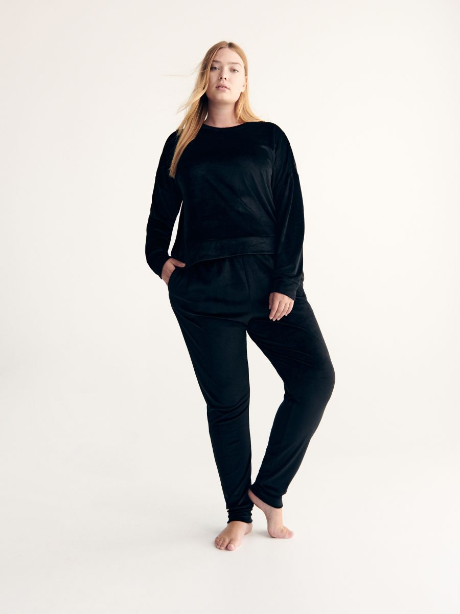 Velour pyjama set - black - RESERVED - 2