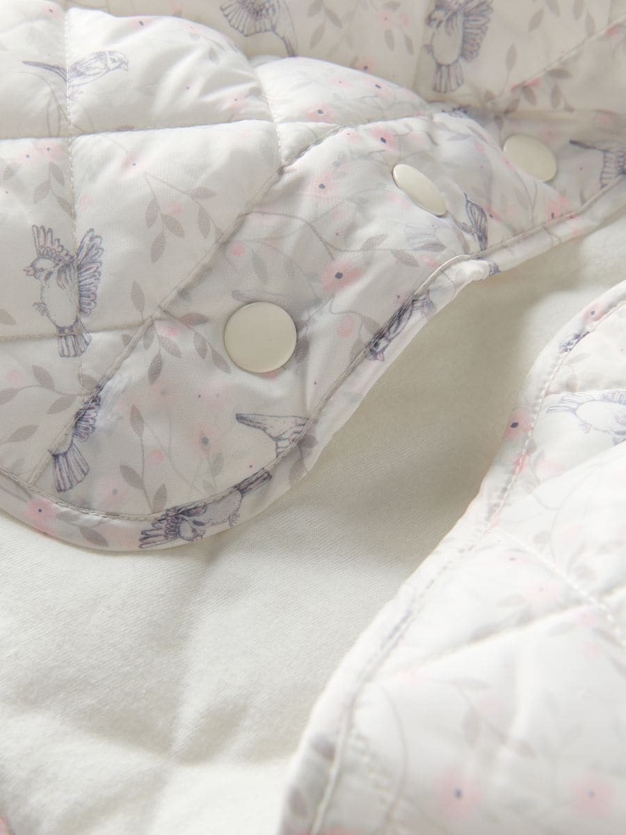 Quilted jacket with hood - cream - RESERVED - 3