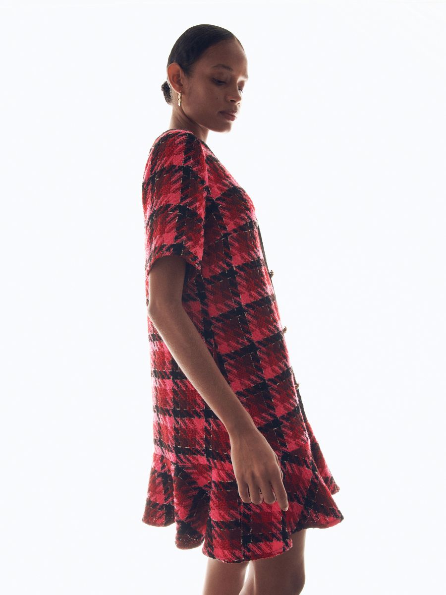 Tweed mini dress Color multicolor - RESERVED - 9749O-MLC