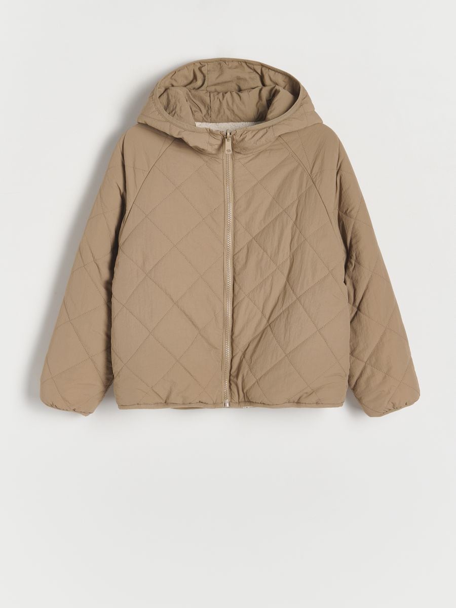 Reversible jacket with hood - beige - RESERVED - 2
