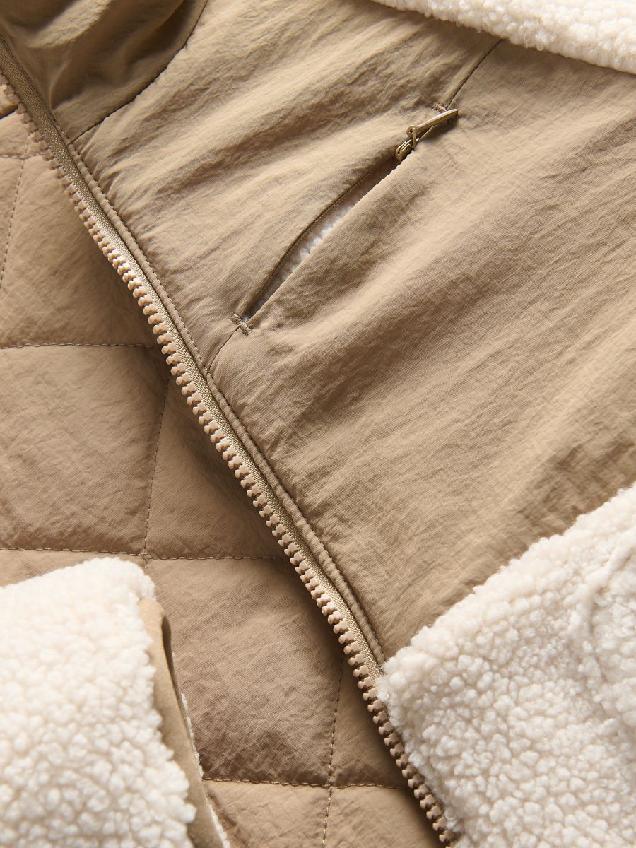 Reversible jacket with hood - beige - RESERVED - 4