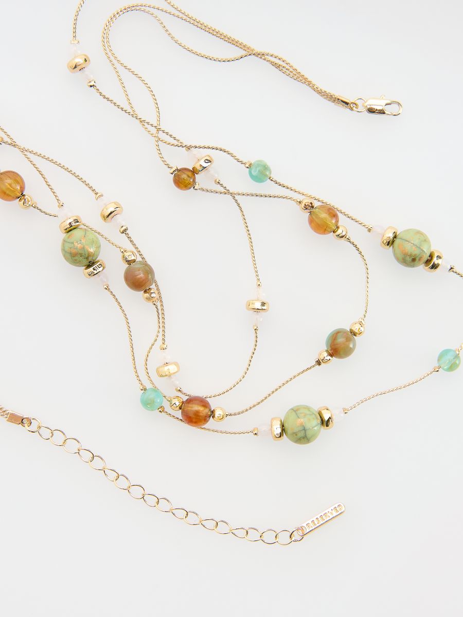 Beaded necklace - multicolor - RESERVED - 2