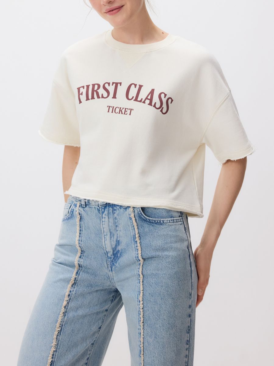 T-shirt with print - cream - RESERVED - 2