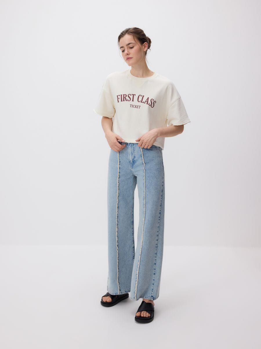 T-shirt with print - cream - RESERVED - 3