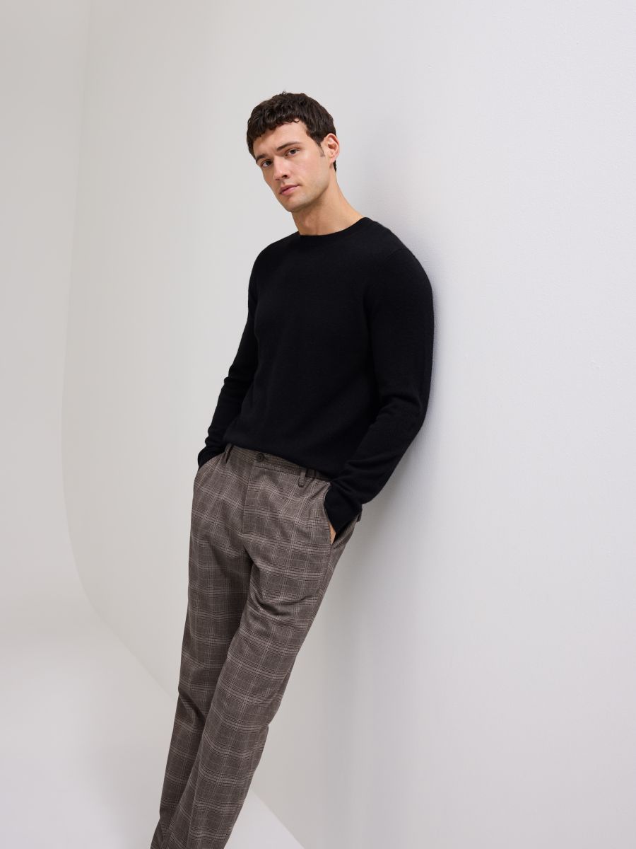 MEN`S TROUSERS - tamnosmeđe - RESERVED