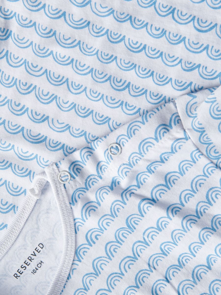 Cotton T-shirt with print - multicolor - RESERVED - 4