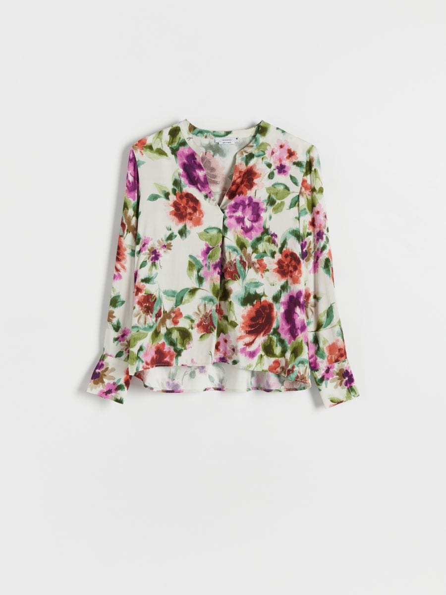 Patterned viscose blouse - multicolor - RESERVED - 2