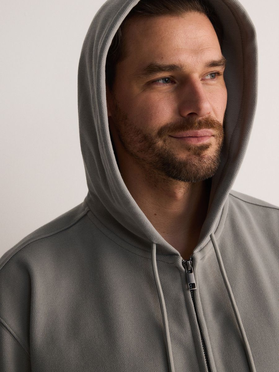 Zip up hoodie - pale green - RESERVED - 2