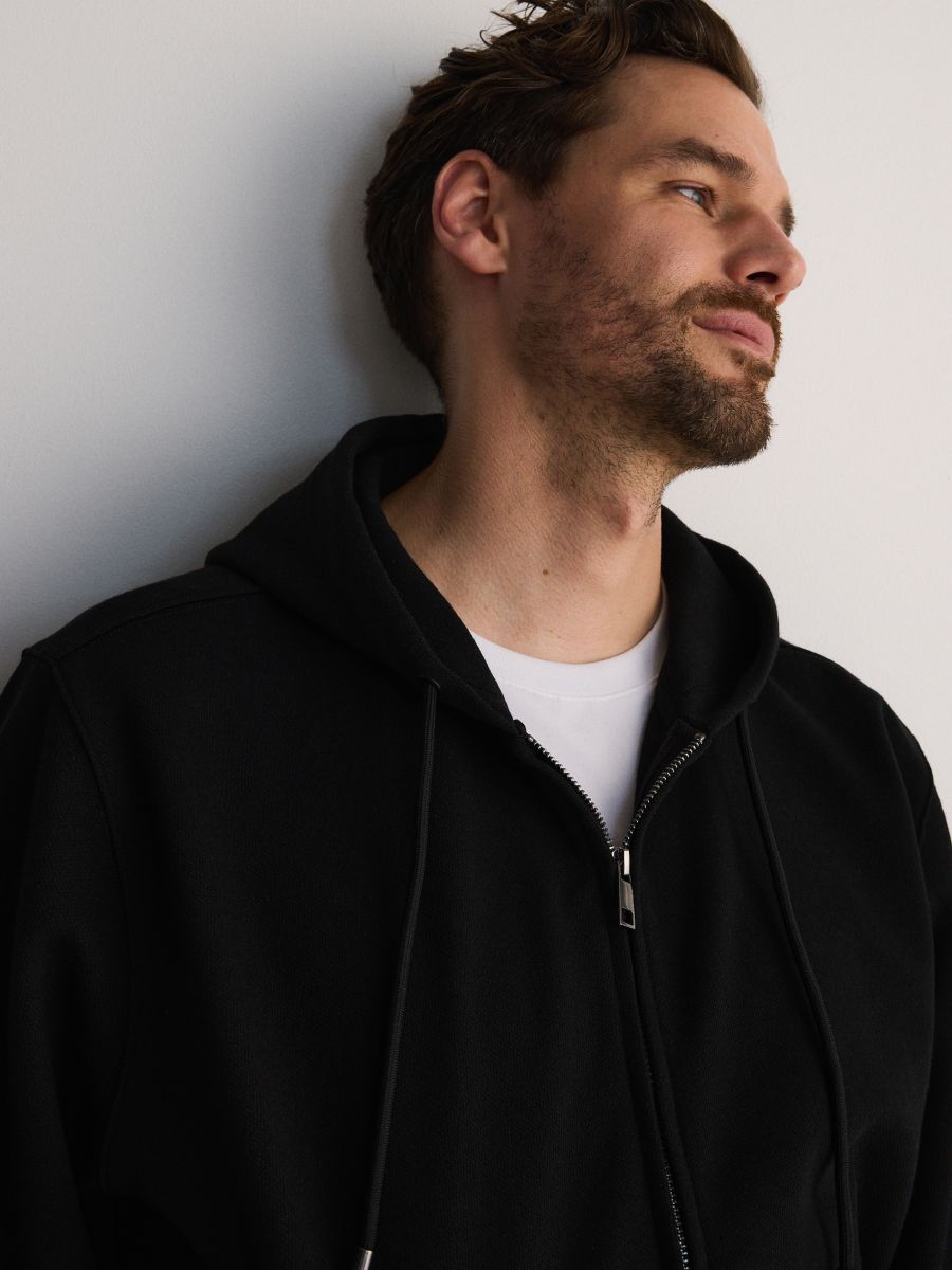 Zip up hoodie - black - RESERVED - 3