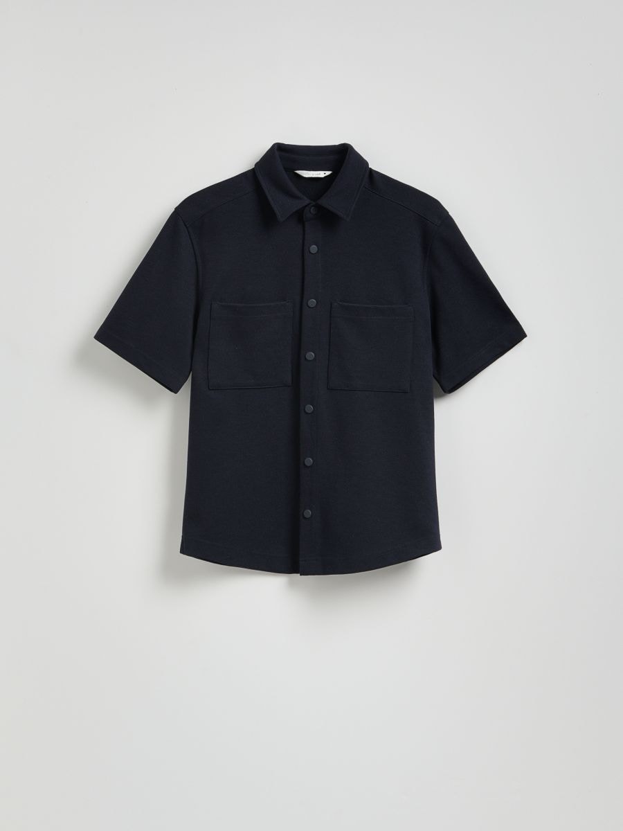 Camicia a maniche corte regular fit - blu scuro - RESERVED - 6