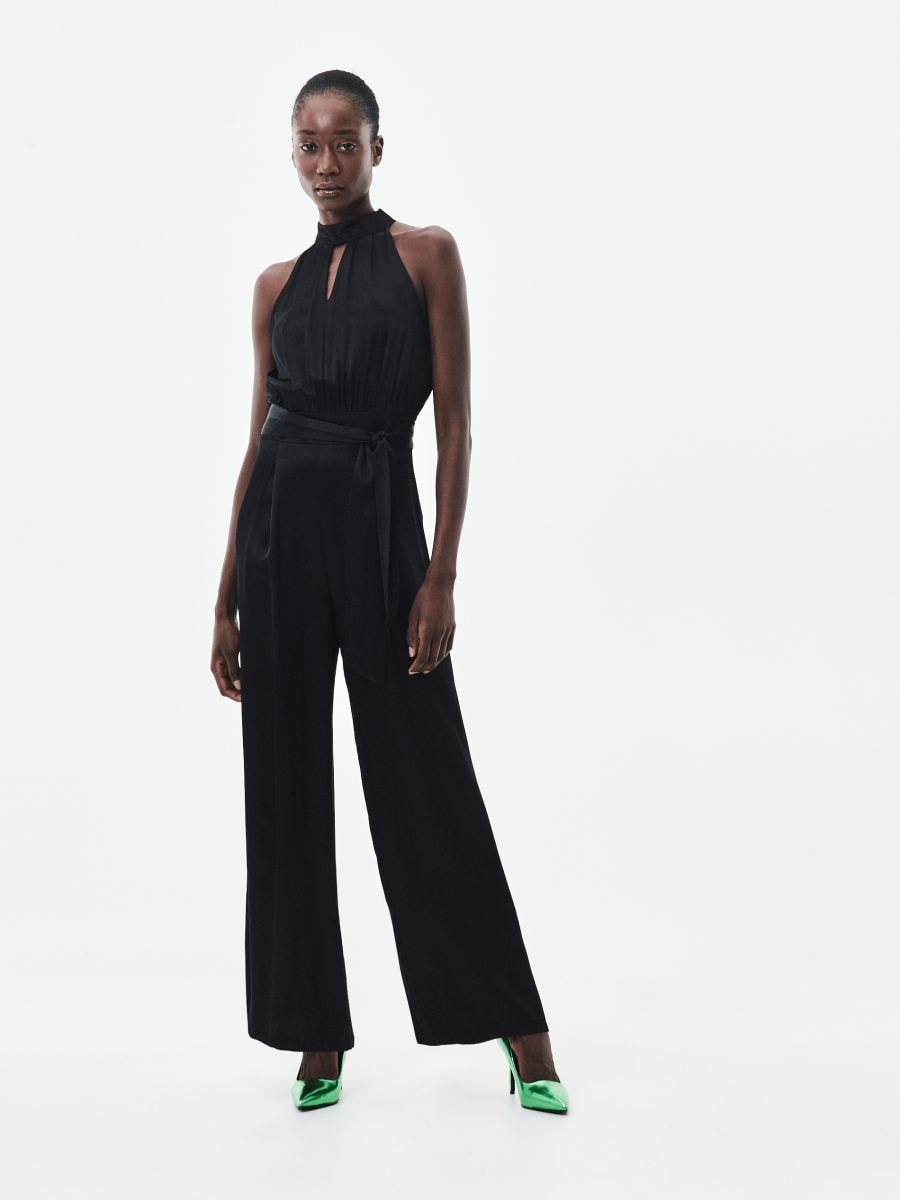 送料無料/新品】 Qualité Jumpsuit Black サロペット・オーバーオール 