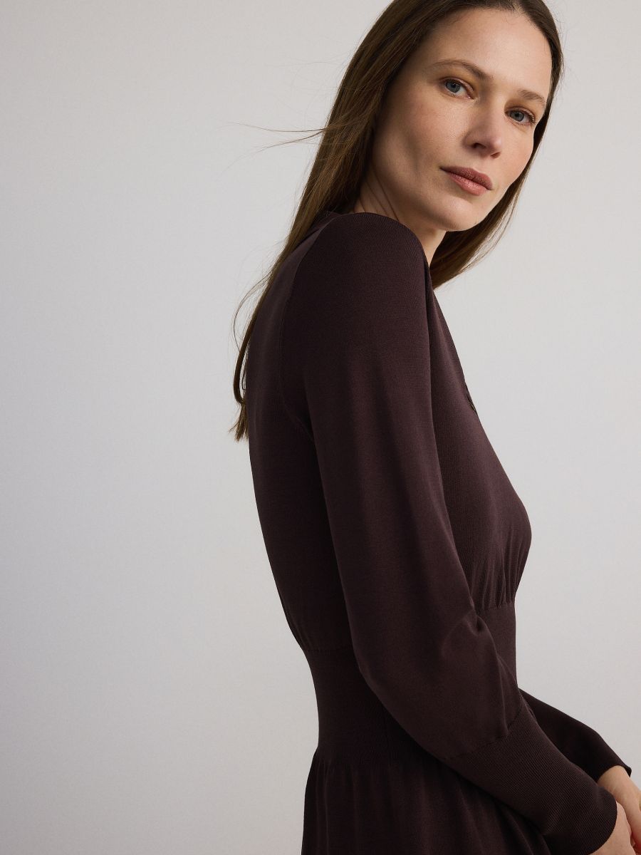 LADIES` DRESS - dark brown - RESERVED - 6
