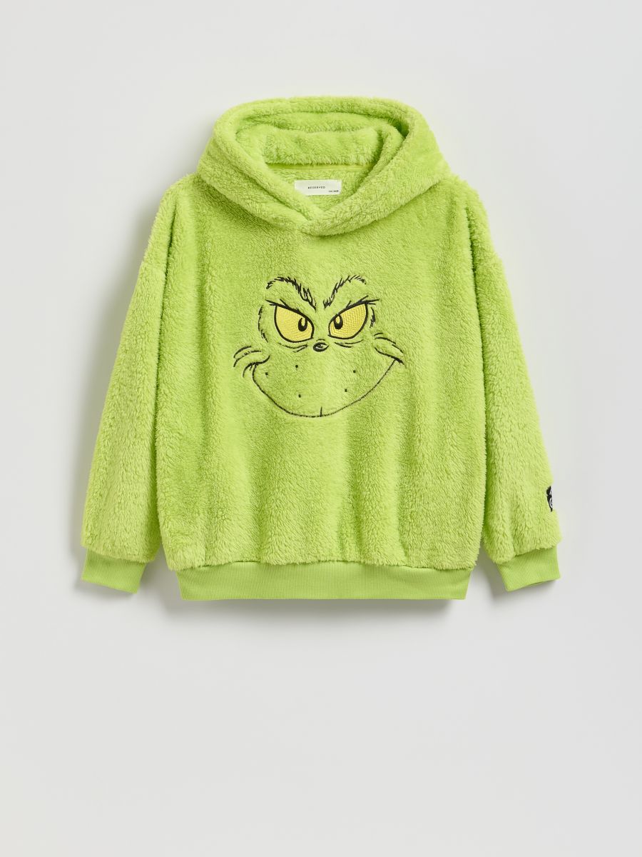 Świąteczna bluza Grinch - zielony - RESERVED