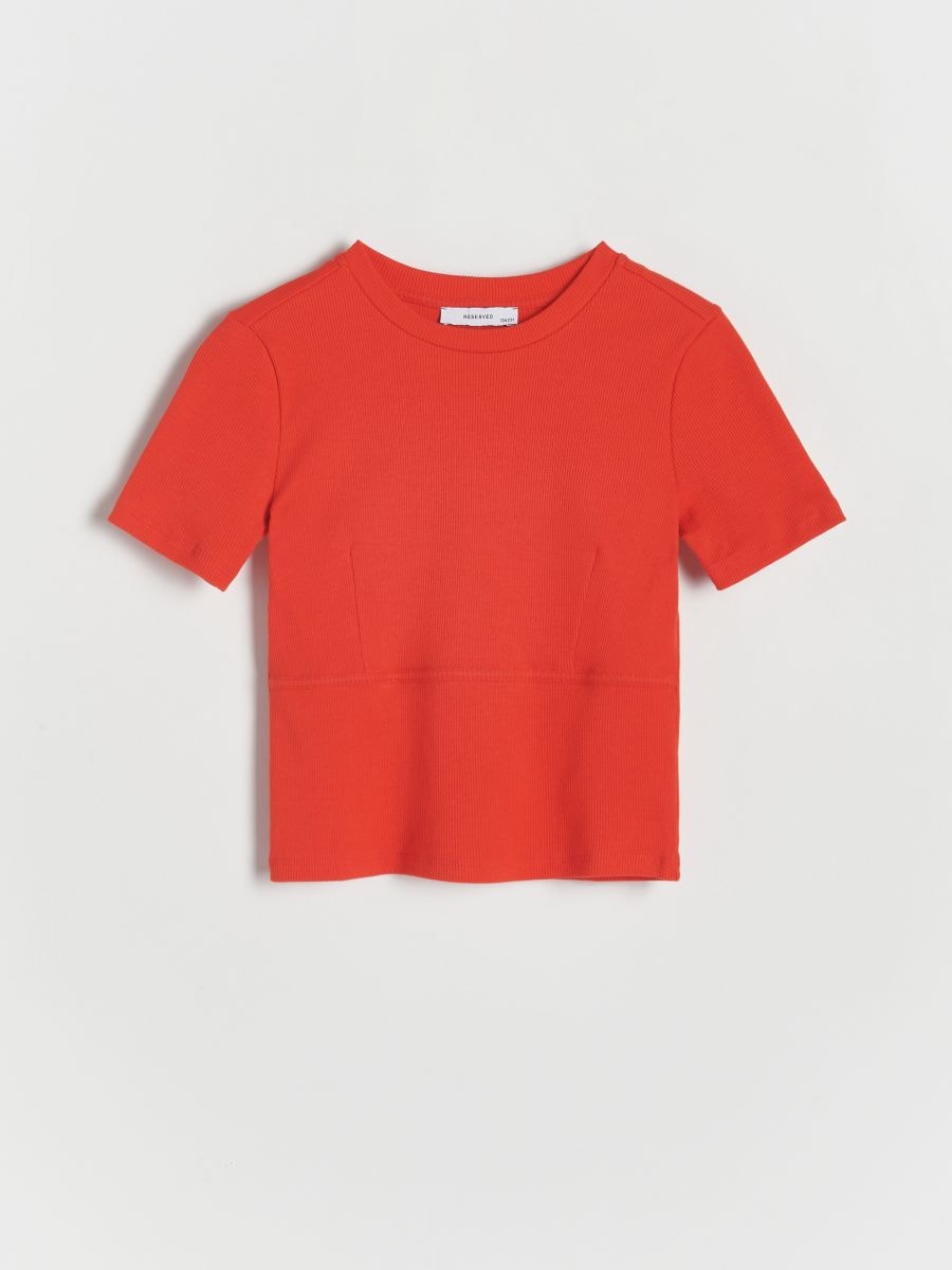 Bavlněné tričko - červená - RESERVED