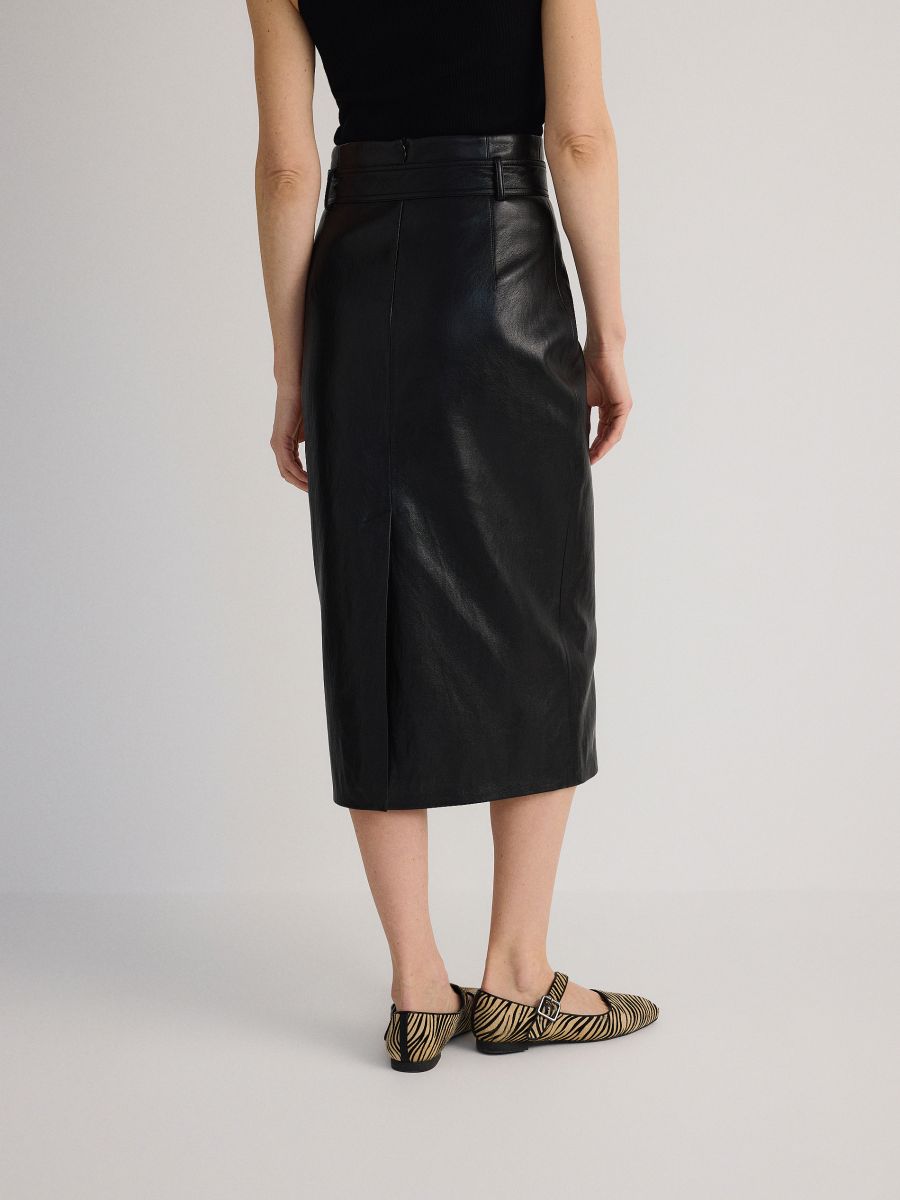 Gonna midi allacciata - nero - RESERVED - 7