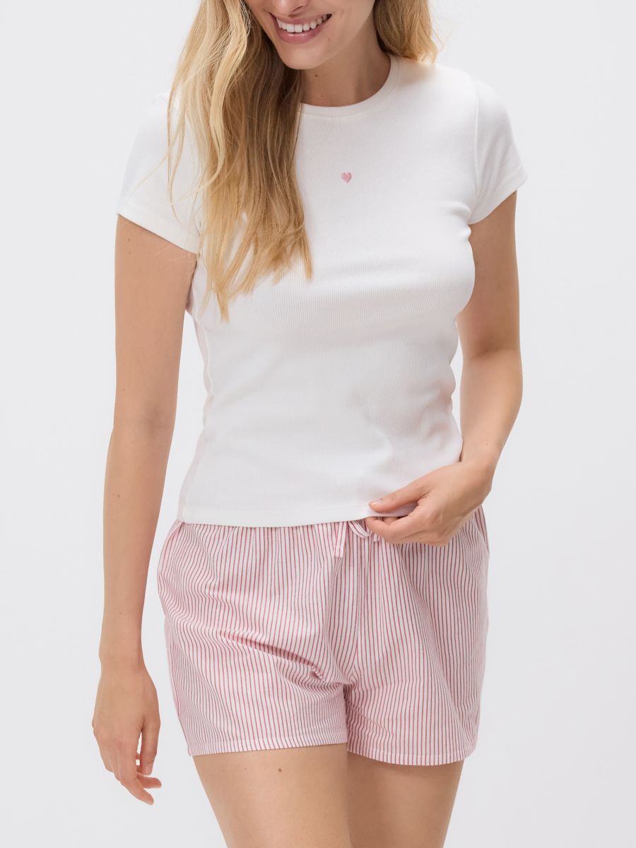Zweiteiliges Pyjama-Set - creme - RESERVED - 2