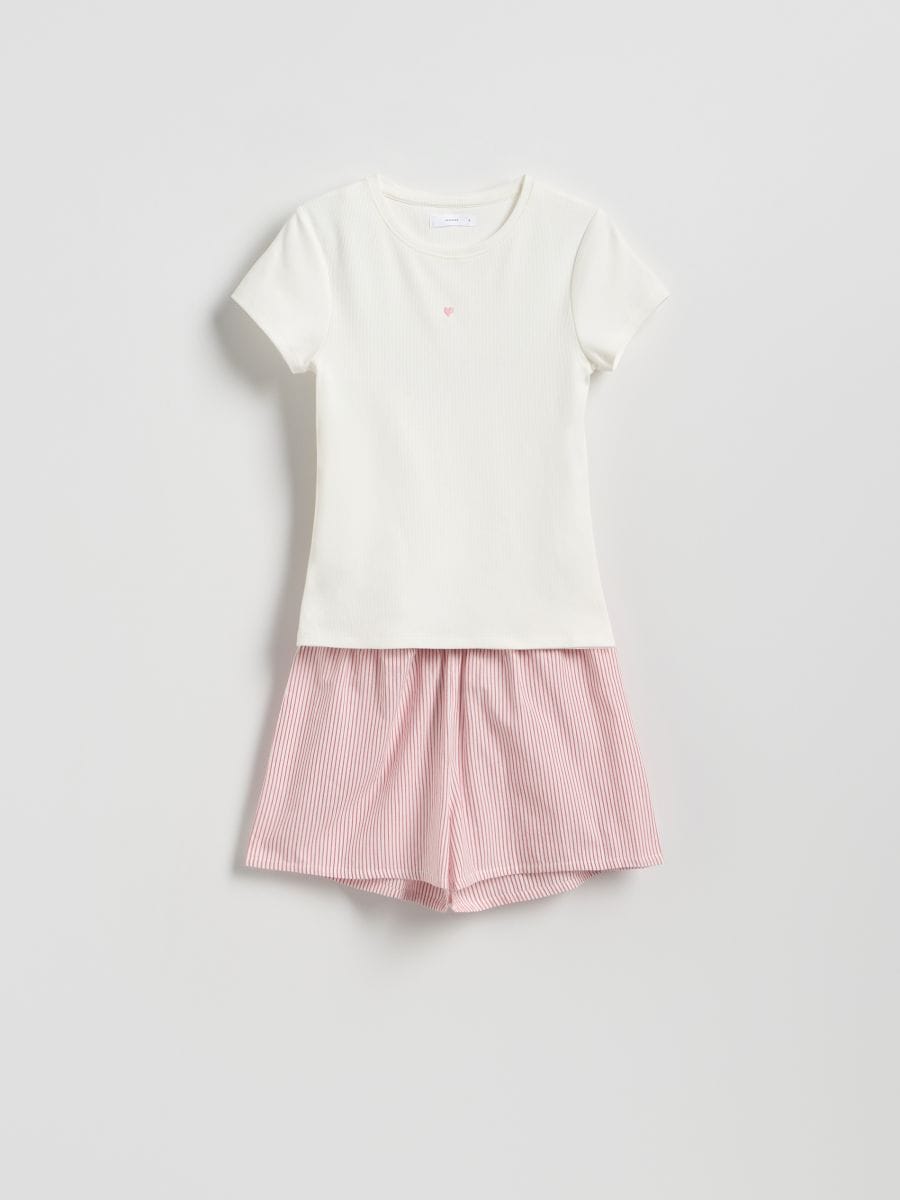 Zweiteiliges Pyjama-Set - creme - RESERVED - 5