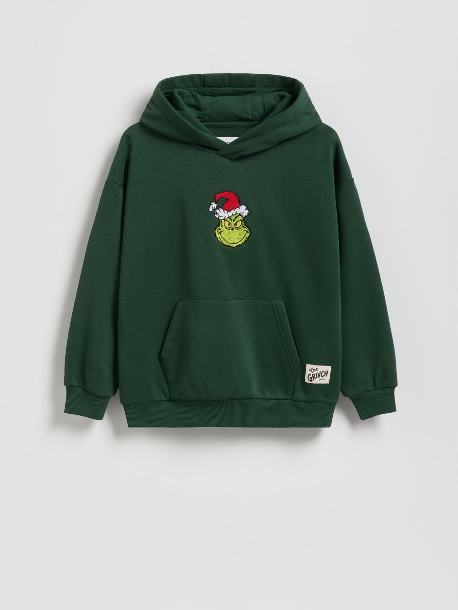 Christmas sweatshirt Grinch - dark green - RESERVED