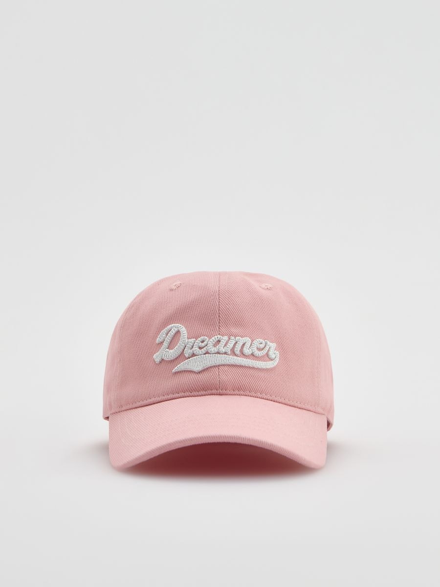 Cap with slogans - pastel pink - RESERVED