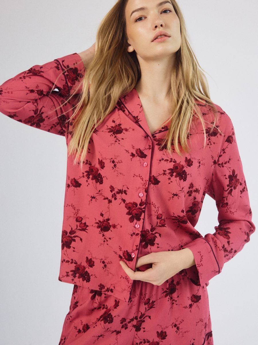 Patterned two piece pyjama set - rose - RESERVED