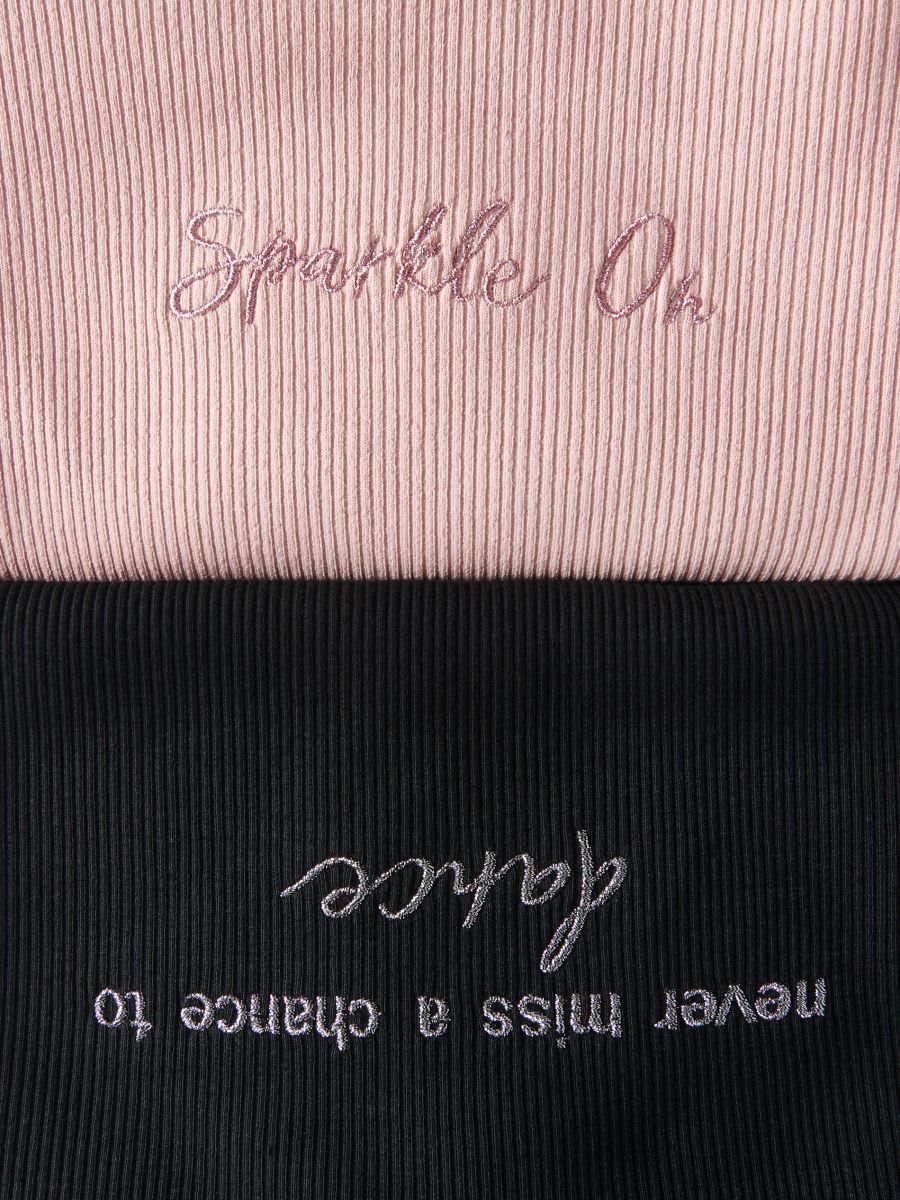 Bawełniane body z haftem - czarny - RESERVED - 6