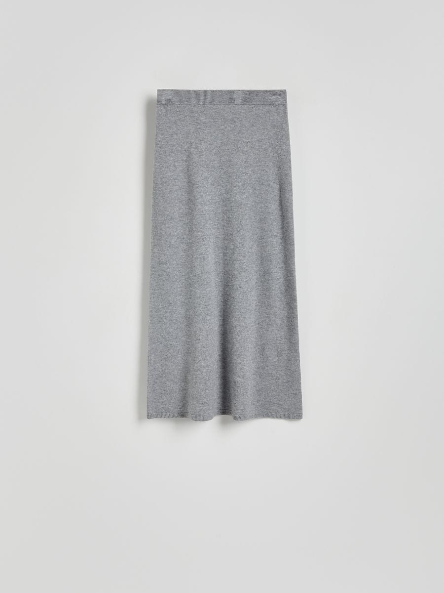 Wool maxi skirt - light grey - RESERVED - 5