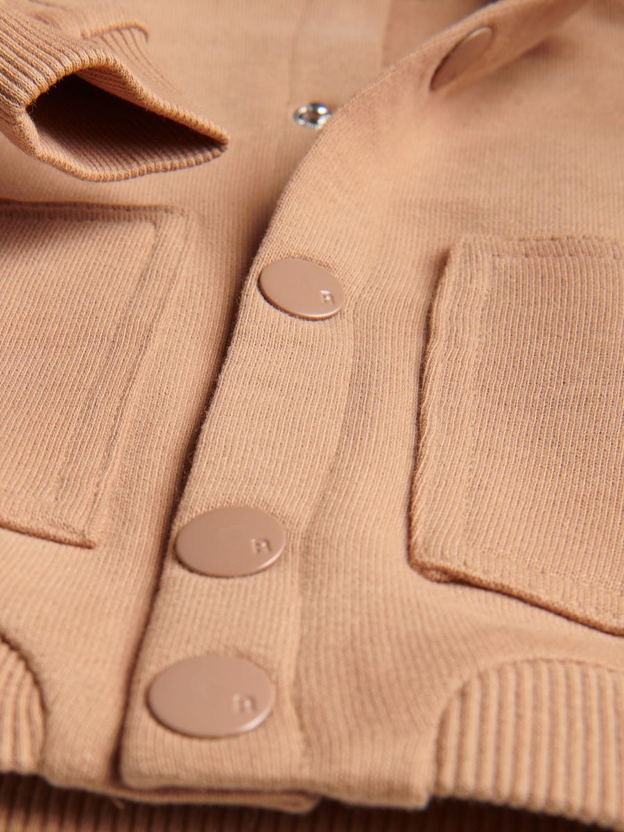 Zip up bomber sweatshirt - golden brown - RESERVED - 3