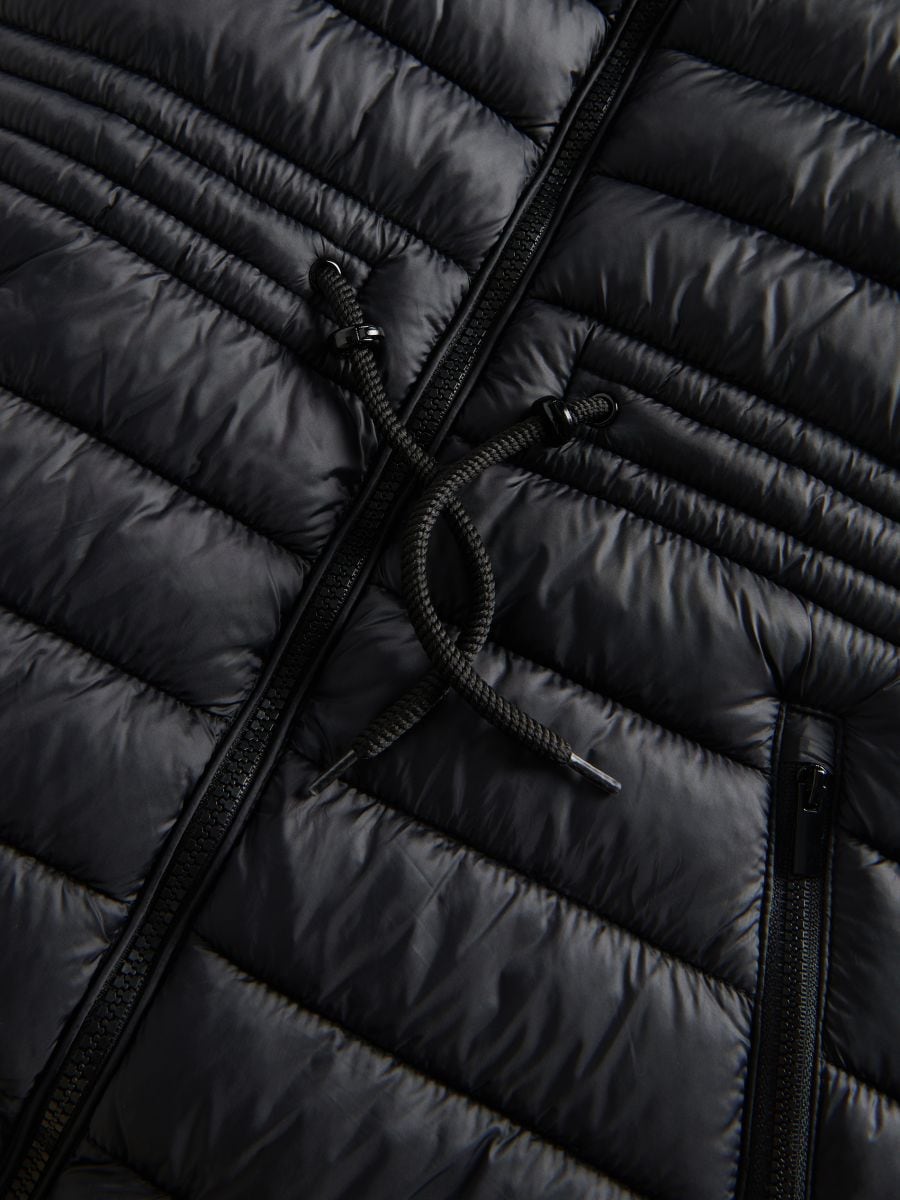 Longline quilted coat