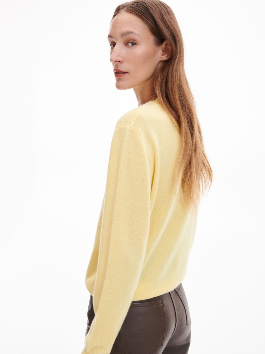 Cashmere jumper - light yellow - RESERVED - 3