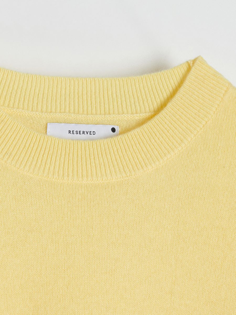 Cashmere jumper - light yellow - RESERVED - 4