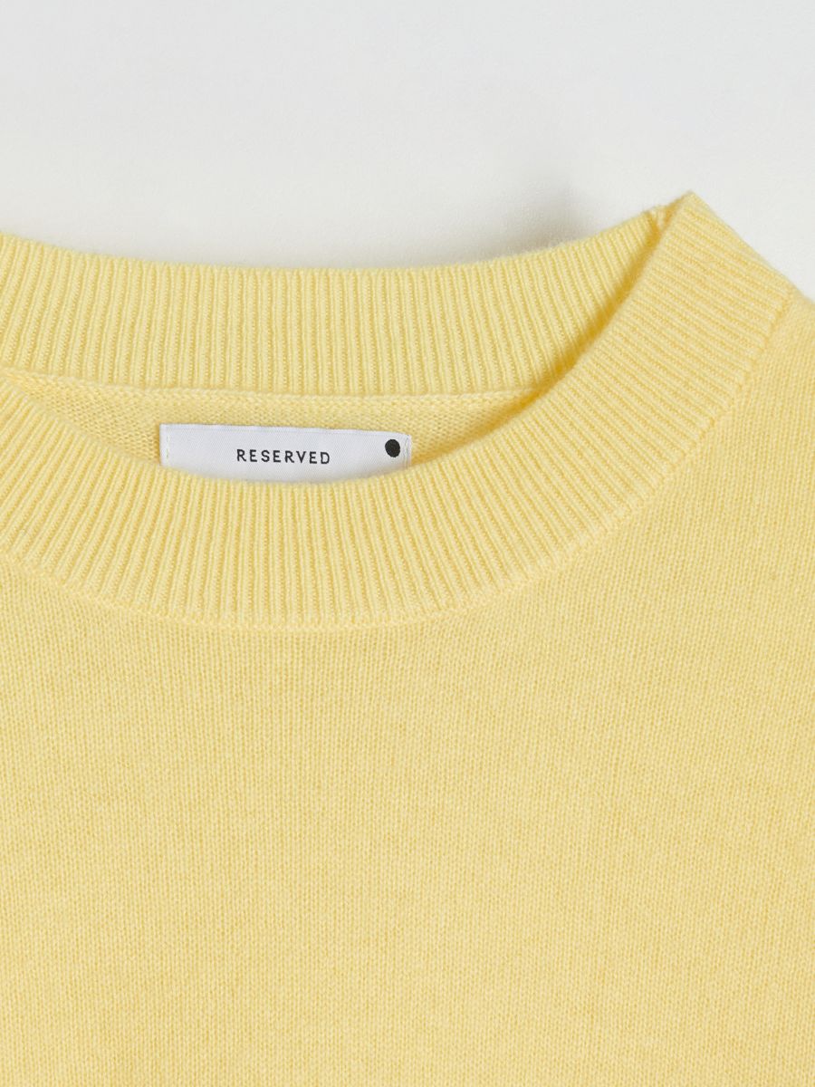 Cashmere jumper - light yellow - RESERVED - 7