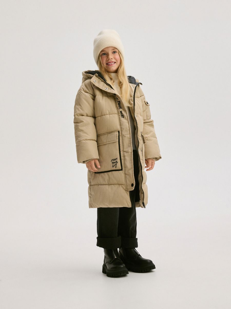 GIRLS` COAT - bež - RESERVED