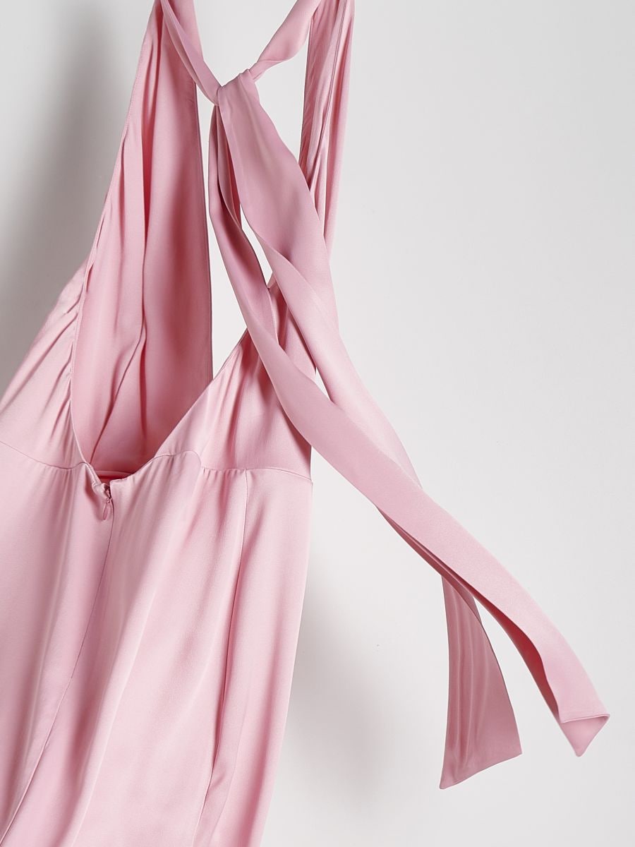 Asymmetric dress with open back - orchid - RESERVED - 7