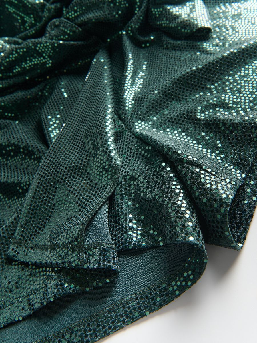 Sequin playsuit - dark green - RESERVED - 4