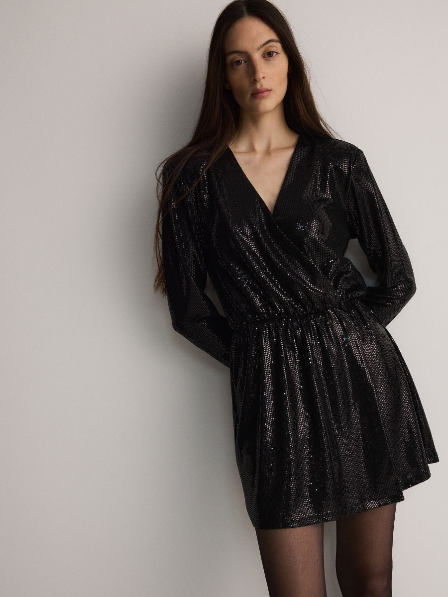 Sequin playsuit - black - RESERVED - 3