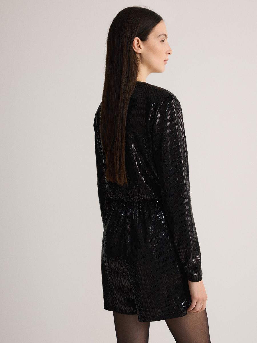 Sequin playsuit - black - RESERVED - 4