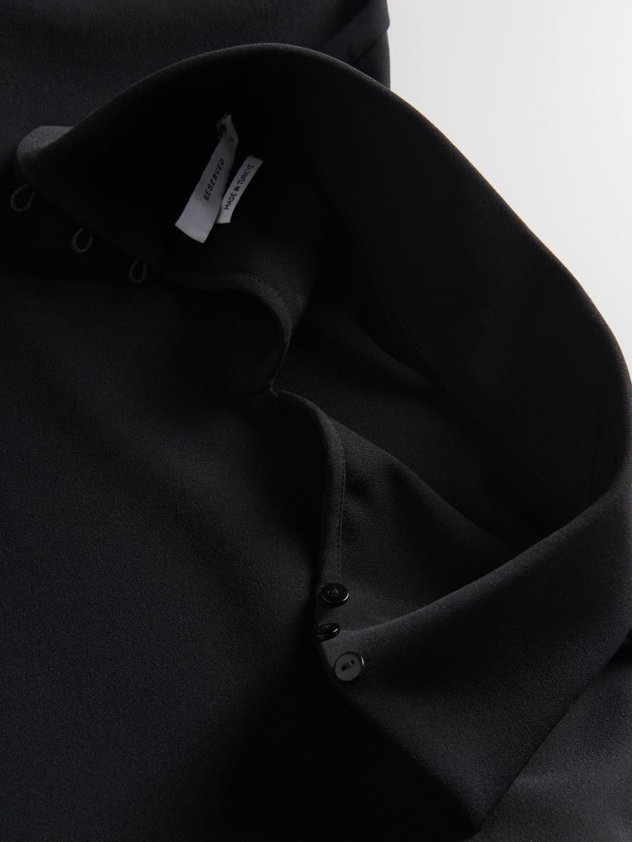 Blouse with decorative faux feathers - black - RESERVED - 5