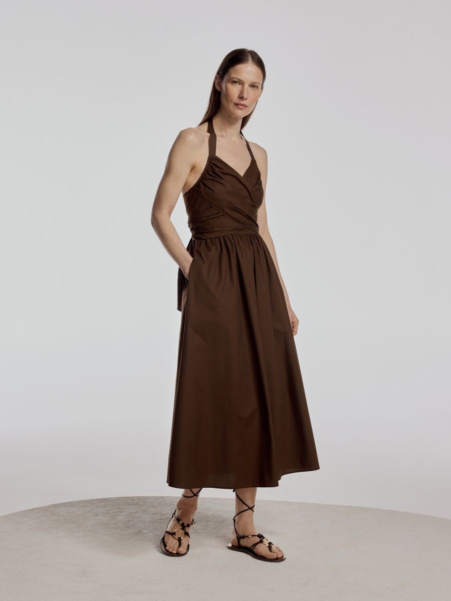 Dress with keyhole back - dark green - RESERVED - 3