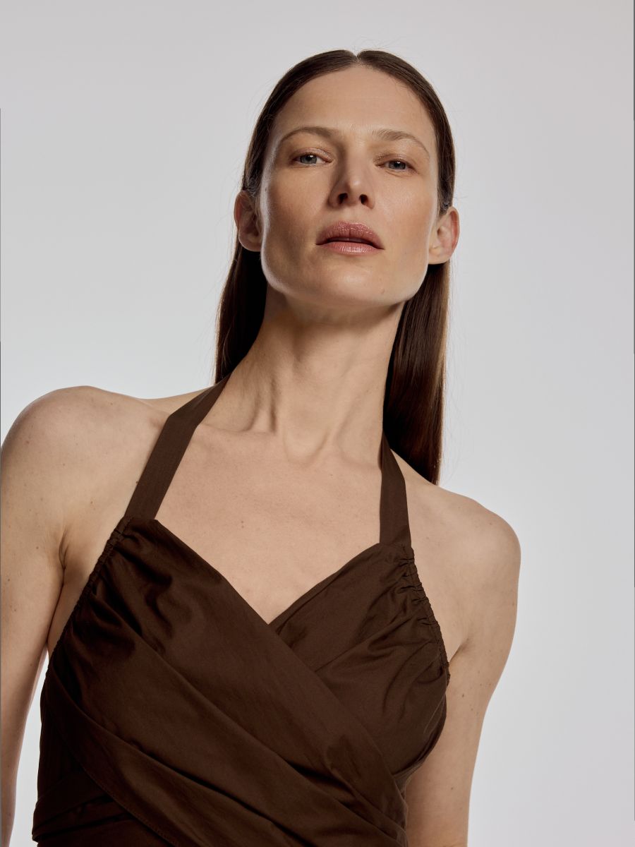 Dress with keyhole back - dark green - RESERVED - 5