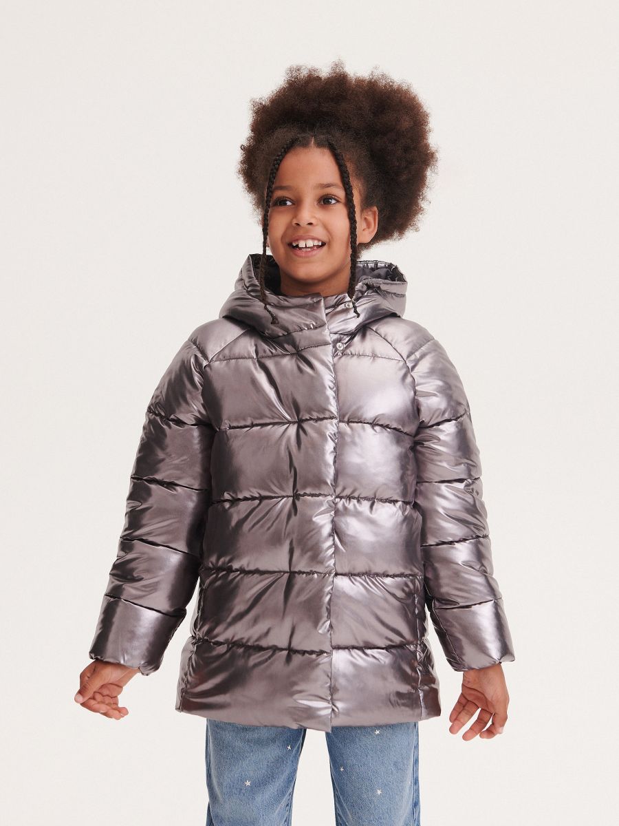 Quilted jacket with hood - multicolor - RESERVED - 4