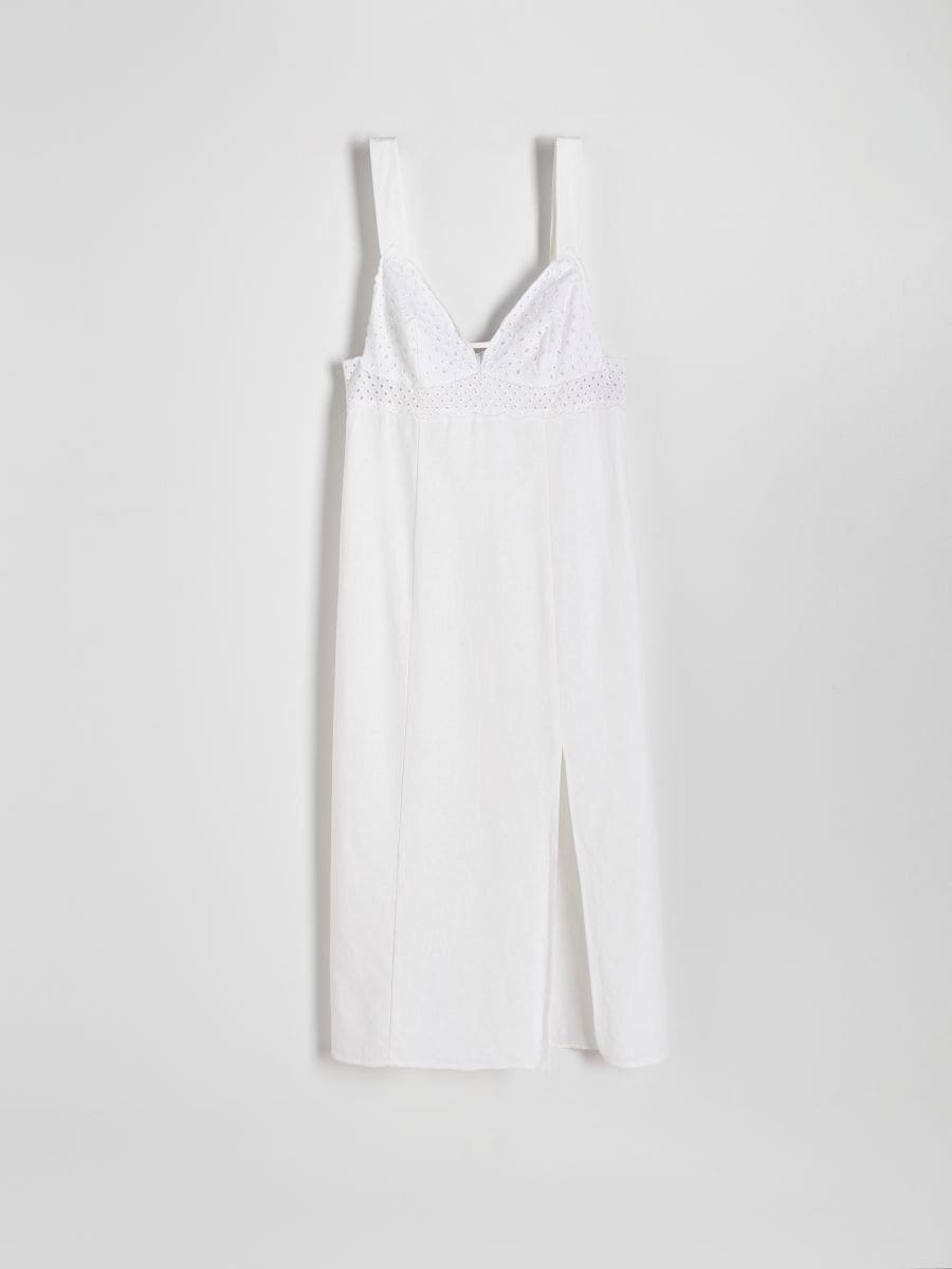 Kleid aus Leinenmischung - weiß - RESERVED - 5