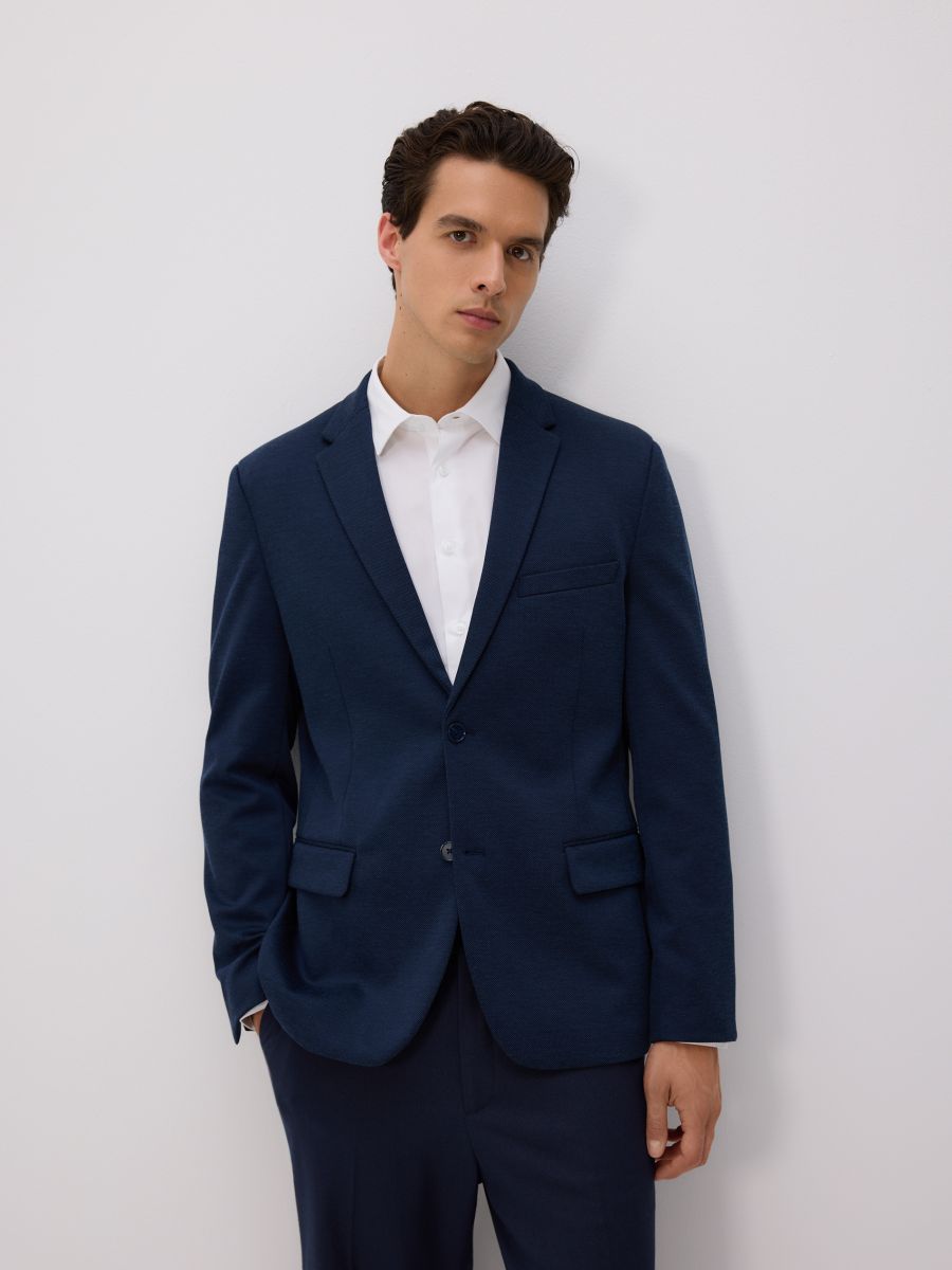 Blazer im Slim-Fit - marineblau - RESERVED