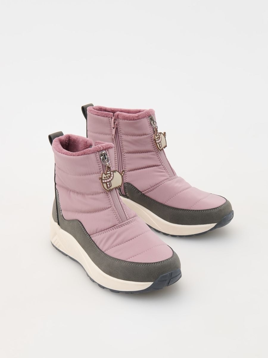 Dusty pink ankle boots best sale