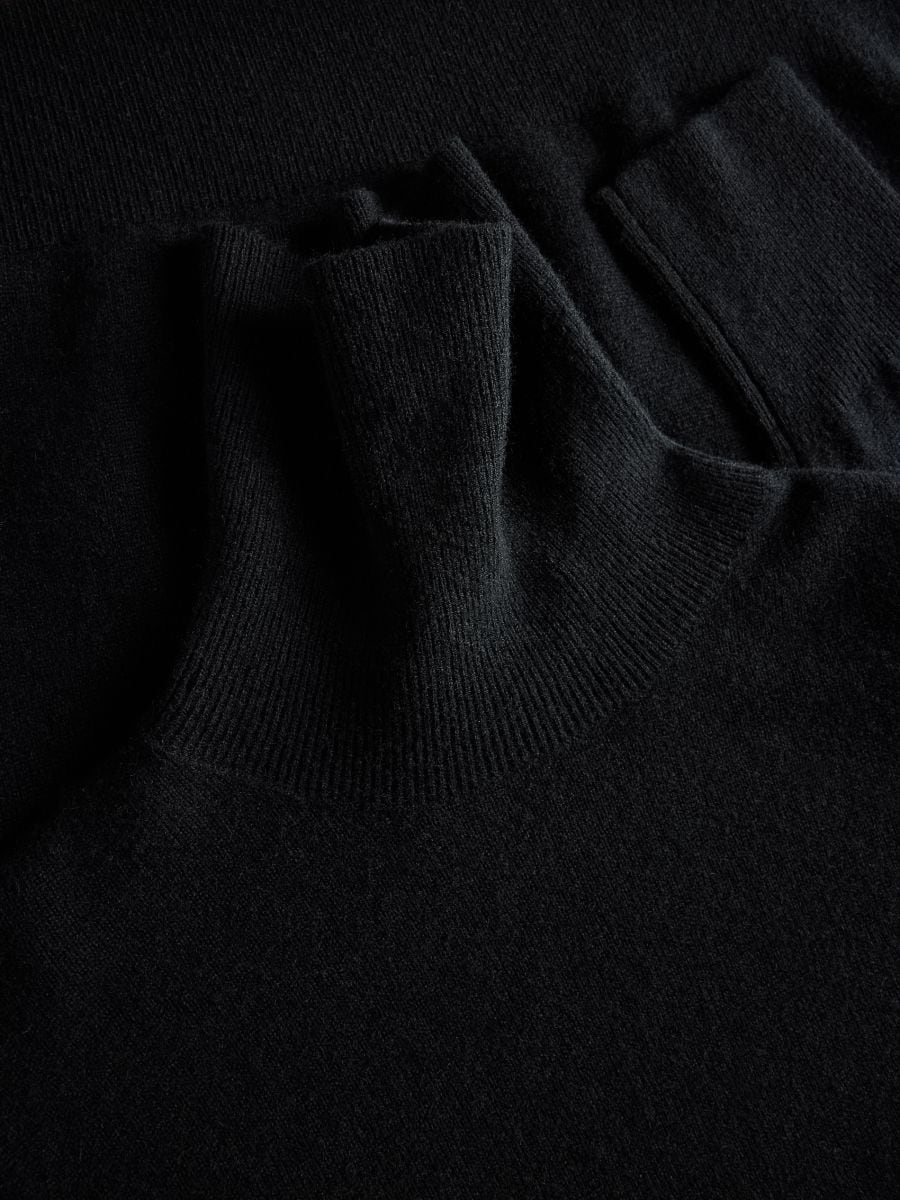 Wool rich turtleneck with cashmere blend - black - RESERVED - 6