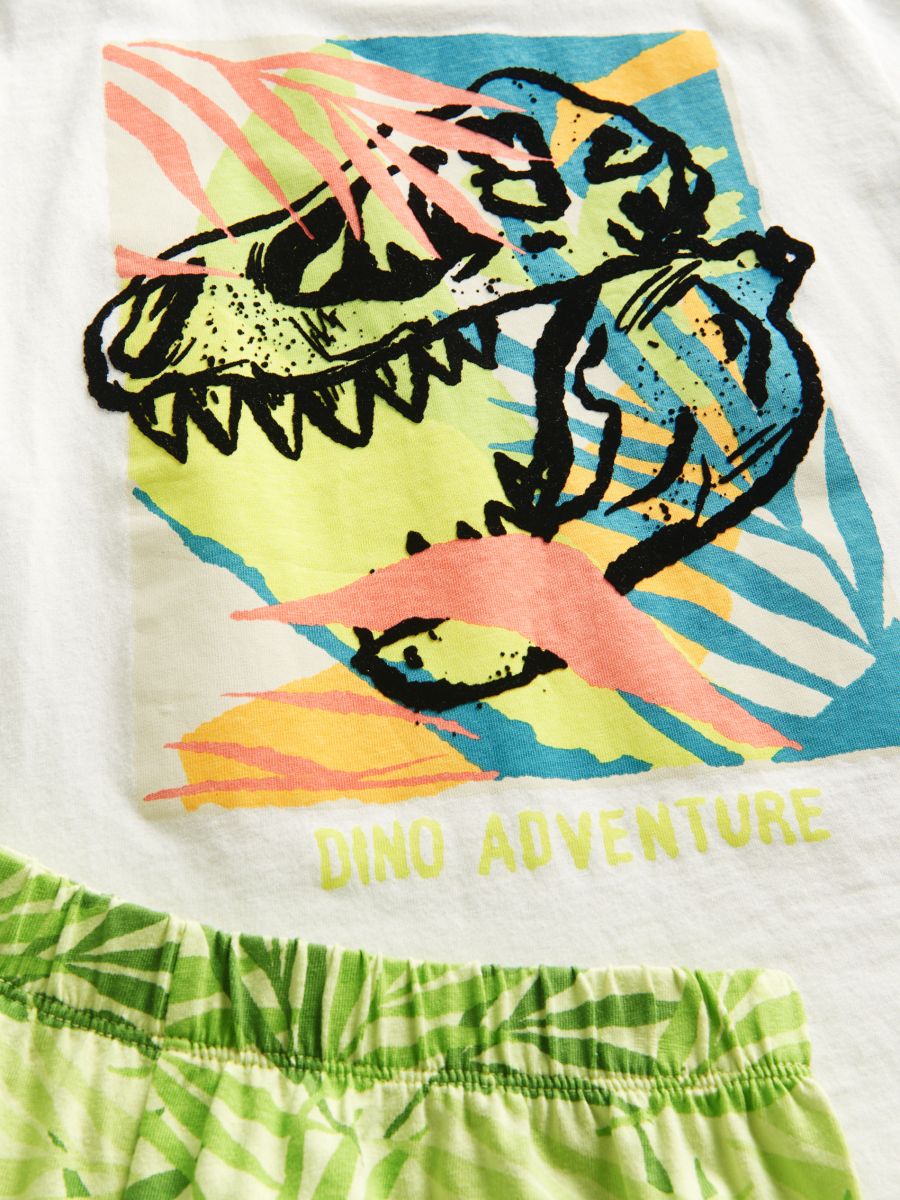 Two piece pyjama set with dinosaur print - light green - RESERVED - 3